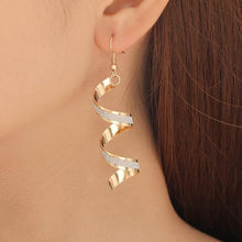 Load image into Gallery viewer, Spiral Curved Geometric Earrings