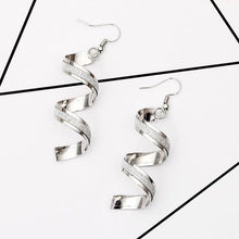 Load image into Gallery viewer, Spiral Curved Geometric Earrings