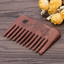 Load image into Gallery viewer, Wooden comb Wide Tooth Beard Comb