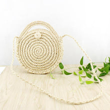 Load image into Gallery viewer, FGGS Round Paper rope Beach Bag