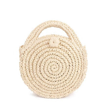 Load image into Gallery viewer, FGGS Round Paper rope Beach Bag