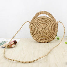Load image into Gallery viewer, FGGS Round Paper rope Beach Bag