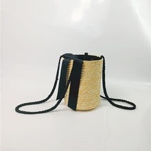 Load image into Gallery viewer, Bucket-shaped Cute Straw Bag